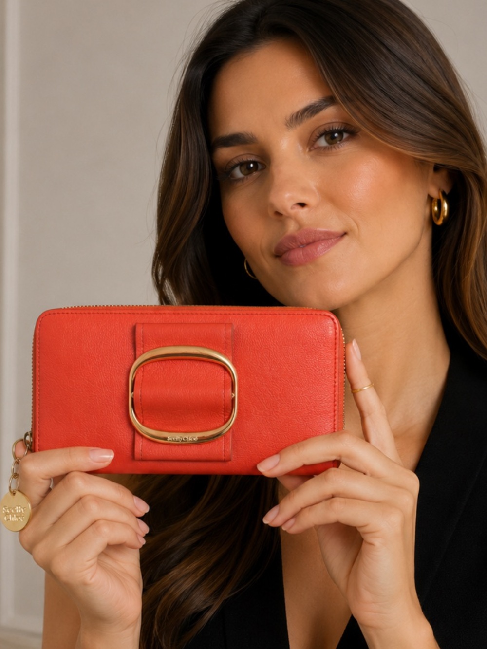 See By Chloé long Leather Zip Wallet W Dustbag